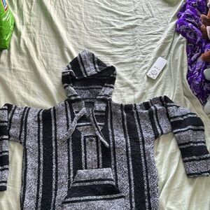 Black and white hoodie